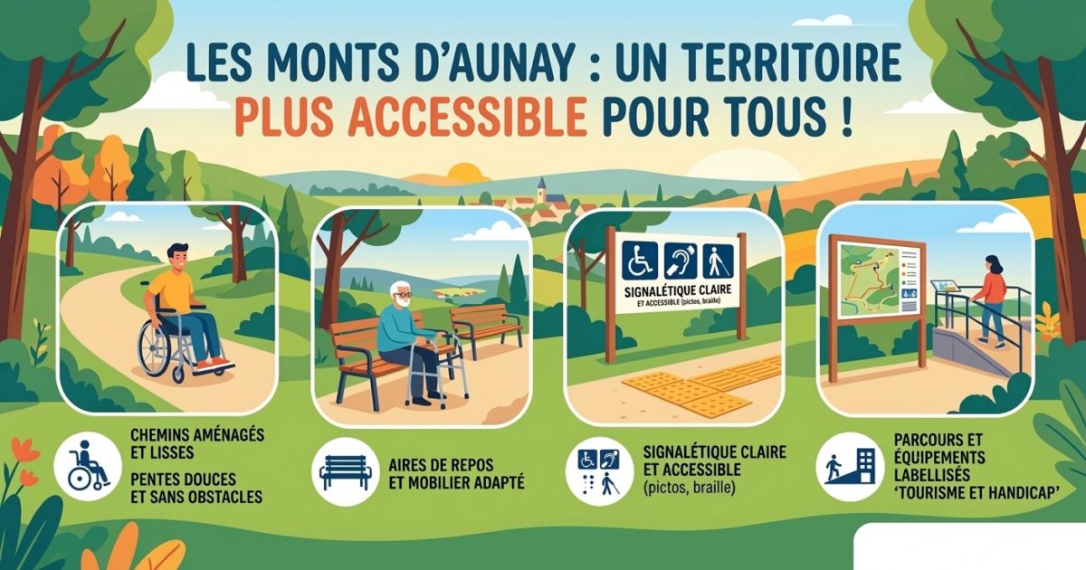 illustration pour l'accessibilité des personnes à mobilité réduites