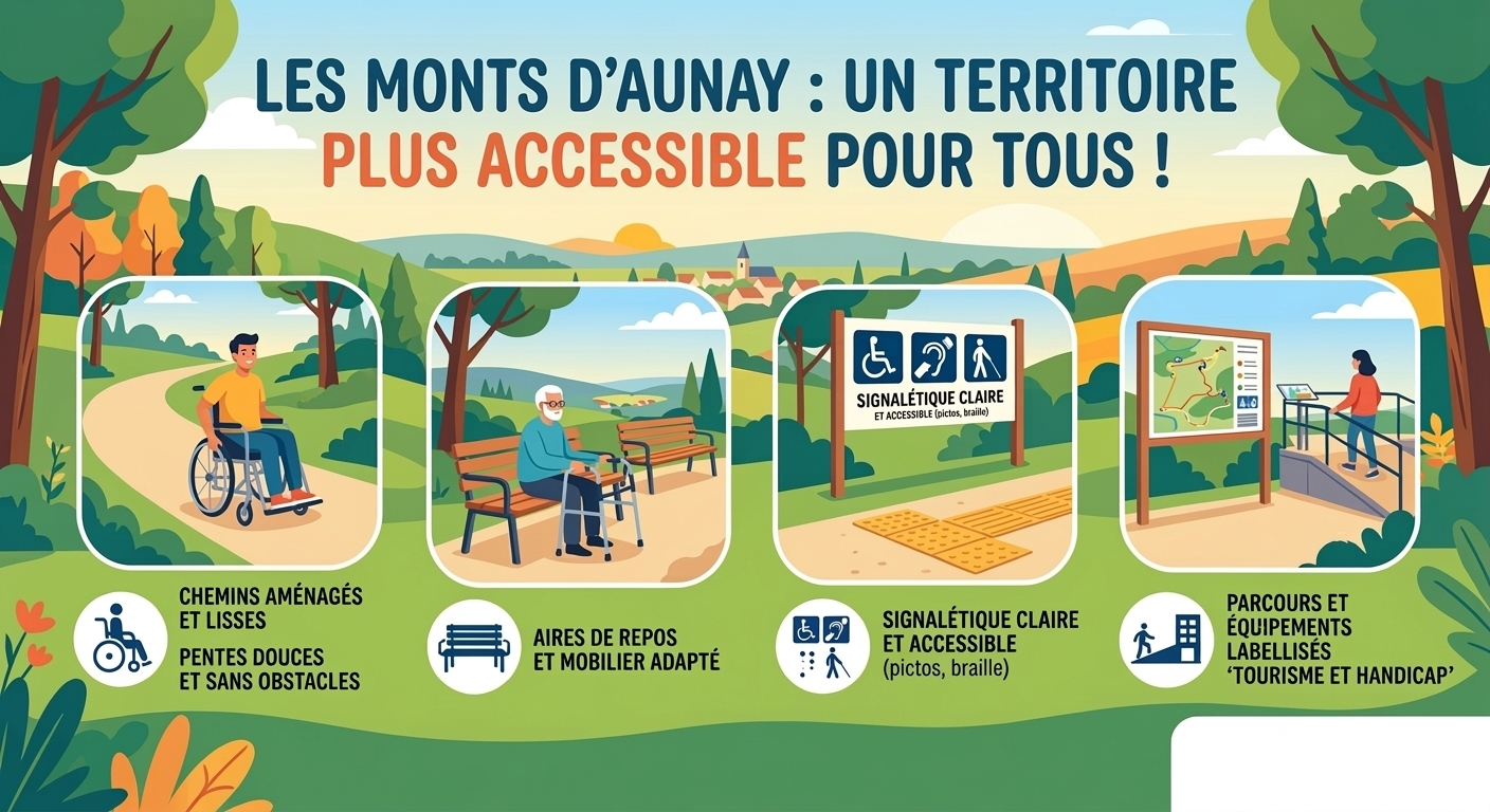 illustration pour l'accessibilité des personnes à mobilité réduites
