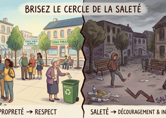 Image générée par IA pour illustrer un article sur la propreté des communes