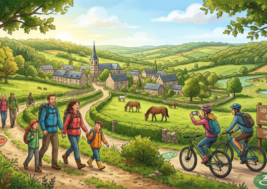 illustration pour le tourisme vert