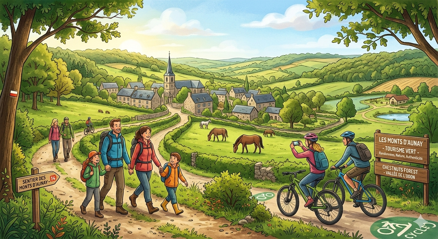 illustration pour le tourisme vert