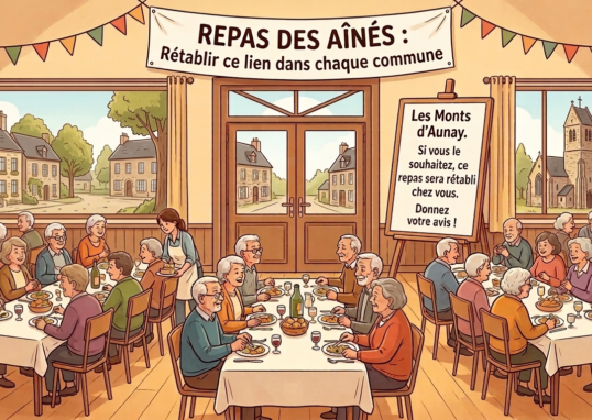 illustration pour le repas des anciens