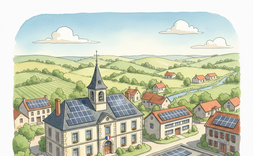 illustration pour les panneaux photovoltaïques