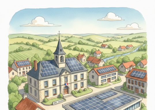 illustration pour les panneaux photovoltaïques
