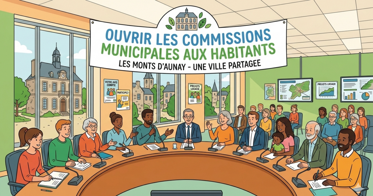 illustration pour ouvrir les commissions aux habitants