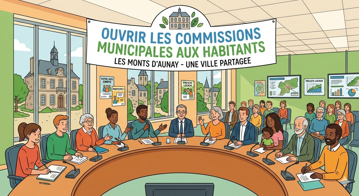 illustration pour ouvrir les commissions aux habitants