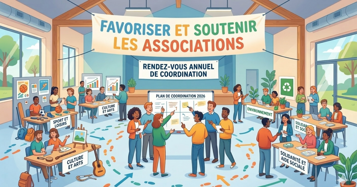illustration pour favoriser et soutenir les associations