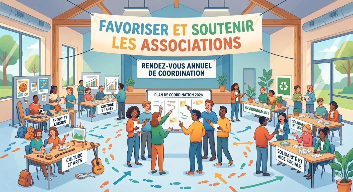 illustration pour favoriser et soutenir les associations