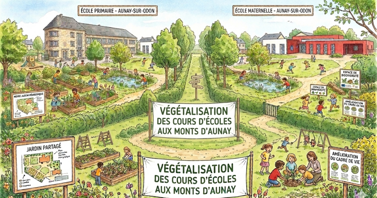 illustration pour la végétalisation des écoles