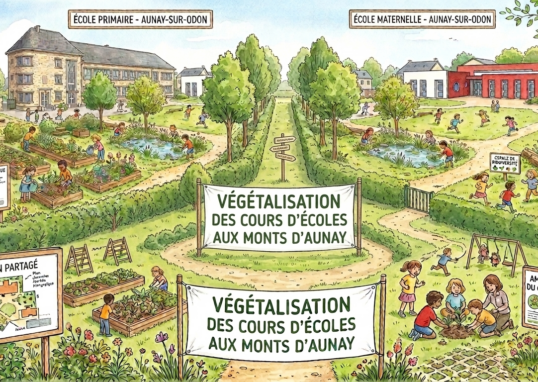 illustration pour la végétalisation des écoles