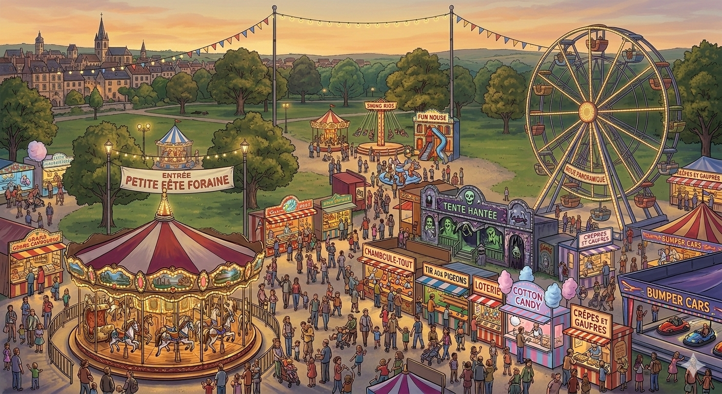 illustration d'une fête foraine