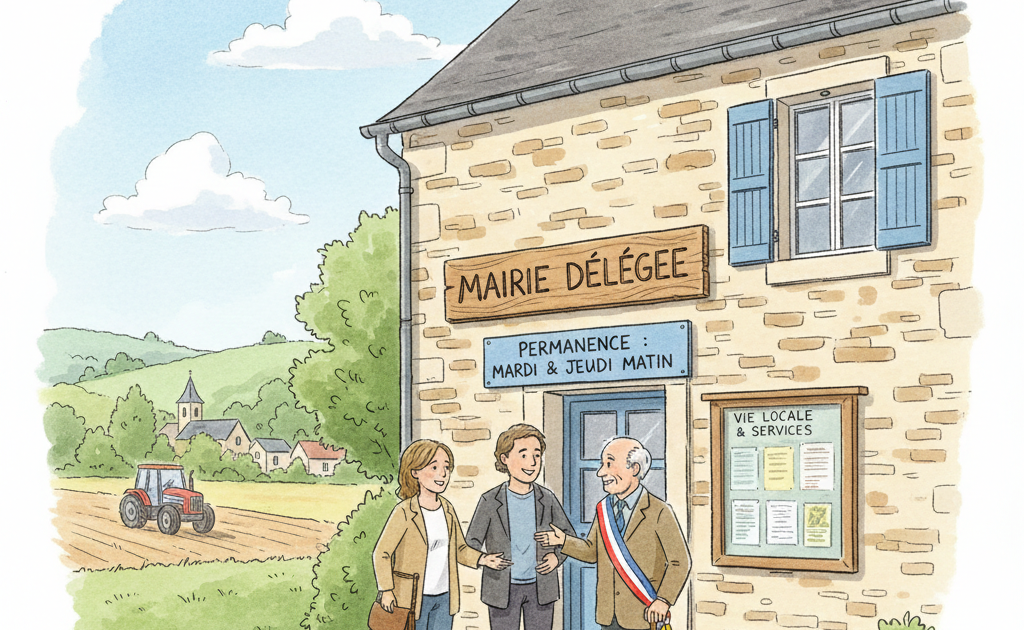 Image générée par IA dans le but d'illustrer les mairies déléguées