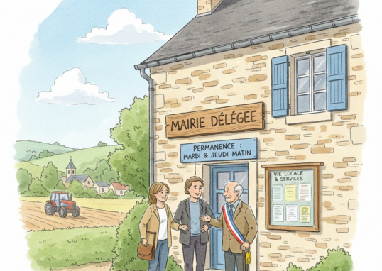 Image générée par IA dans le but d'illustrer les mairies déléguées