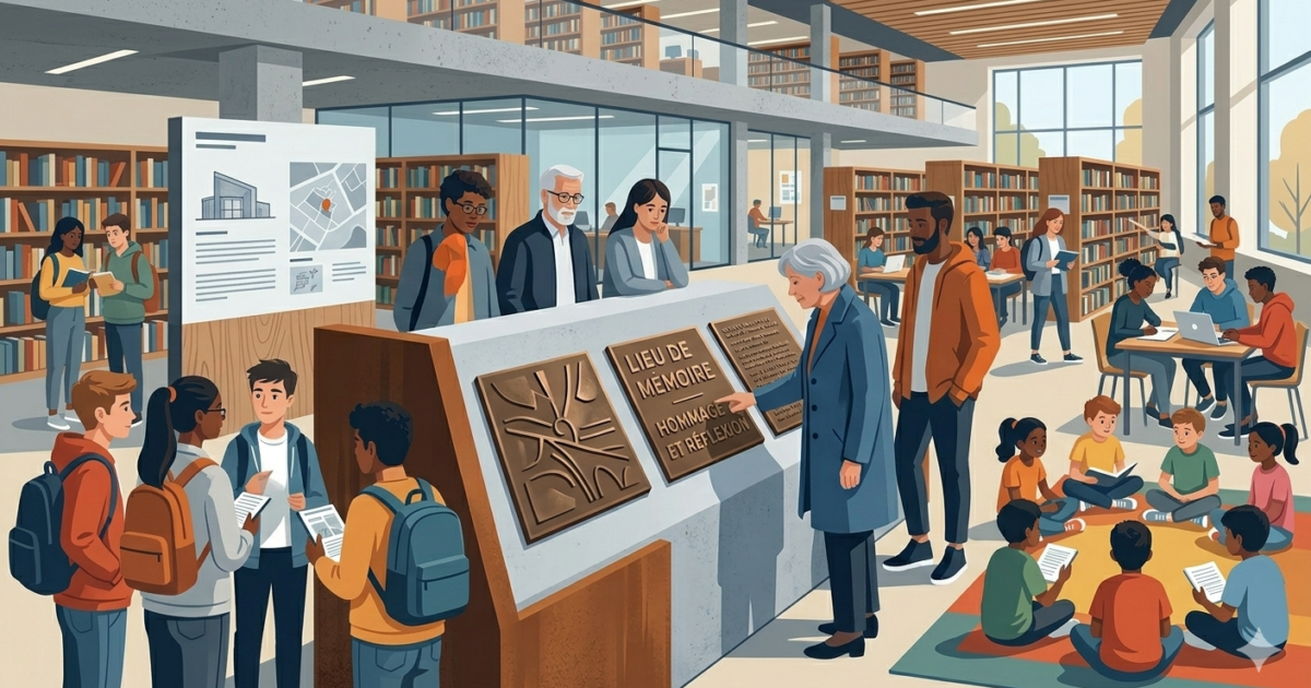 illustration pour un lieu de mémoire