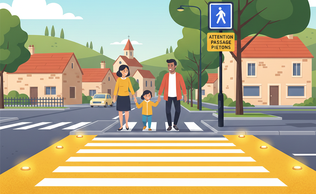 Illustration pour les passages piétons