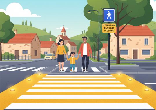 Illustration pour les passages piétons