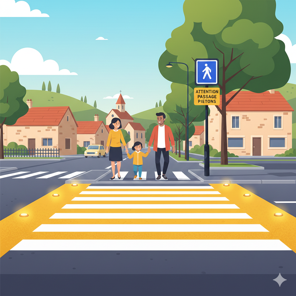 Illustration pour les passages piétons