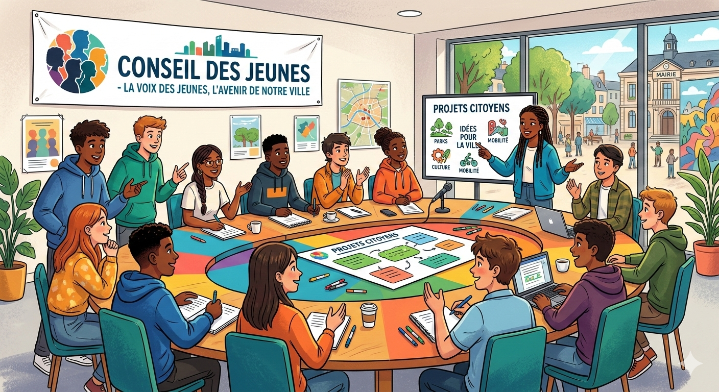 Illustration pour le Conseil des jeunes