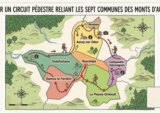 image pour illustrer la volonté de relier les 7 communes par voie douce