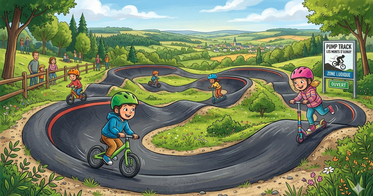illustration d'un piste de pump track
