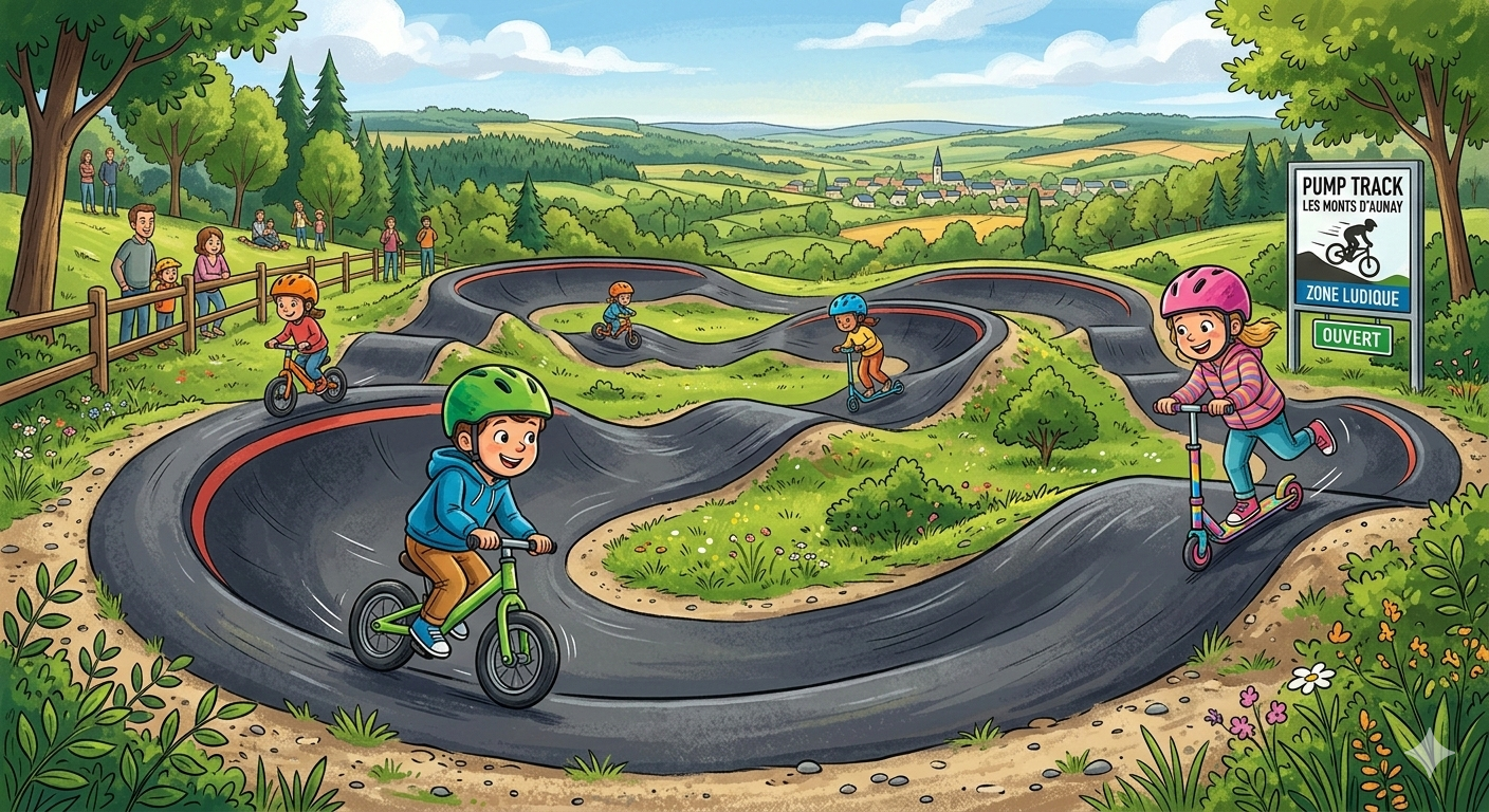 illustration d'un piste de pump track